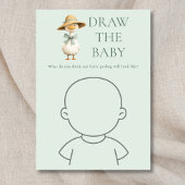 Silly Goose Teal Draw The Baby Shower Game Card Einladung