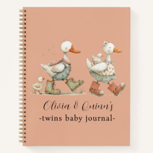 Silly Goose Twins Baby Baby Journal Notizblock