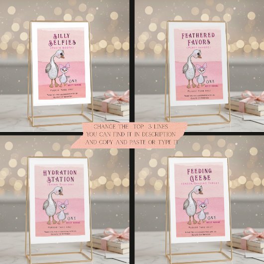 Silly Goose Universal Party Sign Template | Edit Einladung