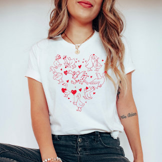 Silly Goose Valentine Heart | Funny Cute Goose  T-Shirt