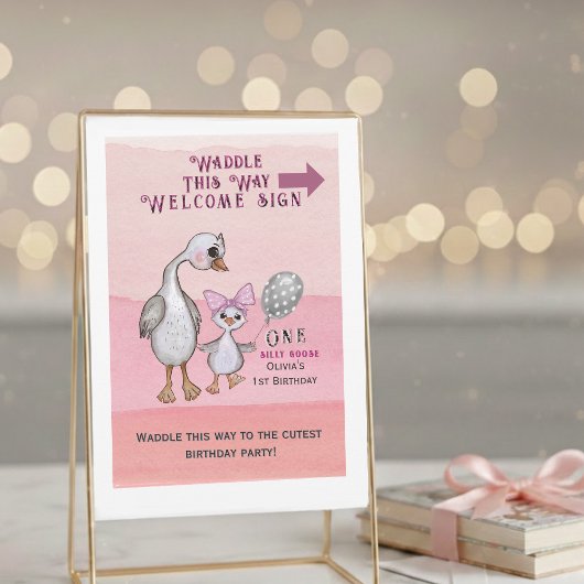 Silly Goose| Waddle This Way Willkommensschild Einladung