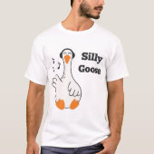Silly Goose Wearing Headphones – Cute Funny Goose T-Shirt (Vorderseite)