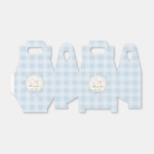 Silly Goose Whimsical Blue Gingham Baby Shower Geschenkschachtel (Ungefaltet)