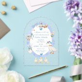 Silly Goose Whimsical Bow Baby Boy Shower Acryleinladungen (Insitu (Hochzeit))