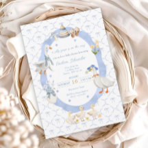 Silly Goose Whimsical Bow Baby Boy Shower