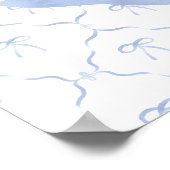 Silly Goose Whimsical Bow Baby Boy Shower Welcome Poster (Ecke)