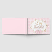 Silly Goose Whimsical Gingham Baby girl Shower Gästebuch (Voll)