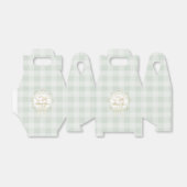 Silly Goose Whimsical Sage Gingham Baby Shower Geschenkschachtel (Ungefaltet)