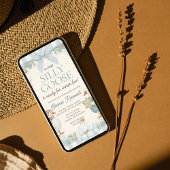 Silly Goose Winter Blue Plaid Baby Shower Einladung