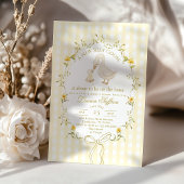 Silly Goose Yellow Gender neutral Bow Baby Shower Einladung