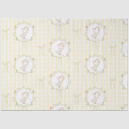 Silly Goose Yellow Gingham wildflower Baby Shower Seidenpapier