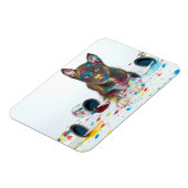 Silly Husky Puppy got into Paint Buckets Magnet (Linke Seite)