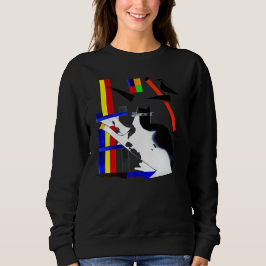 Silly kitten humorous cat meme 1 sweatshirt (Vorderseite)