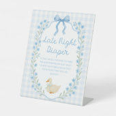 Silly Little Goose Baby Shower Late Night Diaper Sockelschild (Vorderseite)
