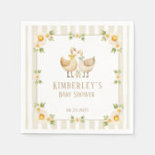 Silly Little Goose Gender Neutral Baby Shower Serviette (Vorderseite)