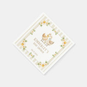 Silly Little Goose Gender Neutral Baby Shower Serviette (Ecke)