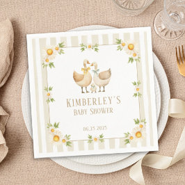 Silly Little Goose Gender Neutral Baby Shower Serviette