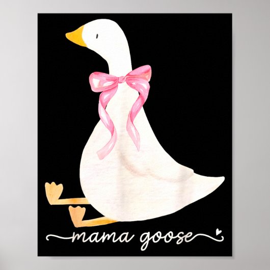 Silly Mama Goose Daddy Goose Matching Goose Family Poster (Vorne)
