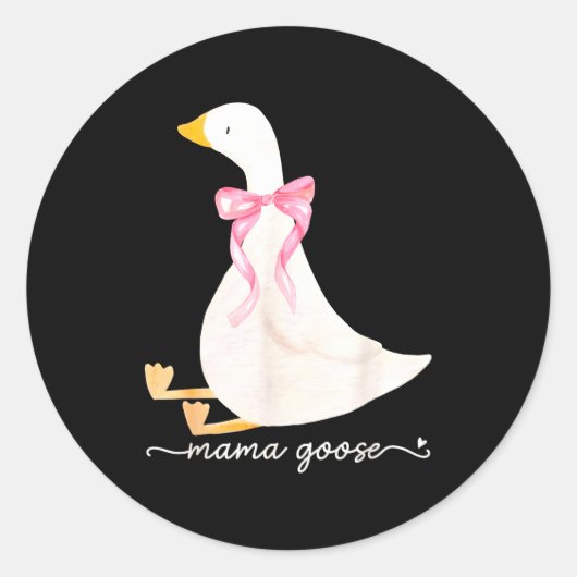 Silly Mama Goose Daddy Goose Matching Goose Family Runder Aufkleber (Vorderseite)