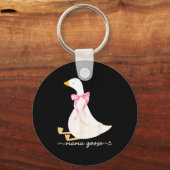 Silly Mama Goose Daddy Goose Matching Goose Family Schlüsselanhänger (Vorderseite)