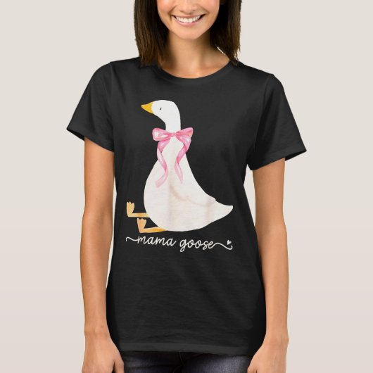 Silly Mama Goose Daddy Goose Matching Goose Family T-Shirt (Vorderseite)