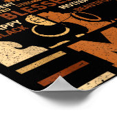 Silly Melanin Blessed She Queen Beautiful Afro Bla Poster (Ecke)