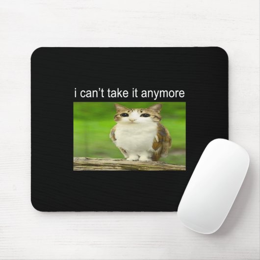 Silly Owl Cat Meme I Can't Take It Anymore Mousepad (Mit Mouse)