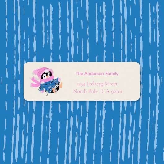 Silly Penguin Entangled in Christmas Lights