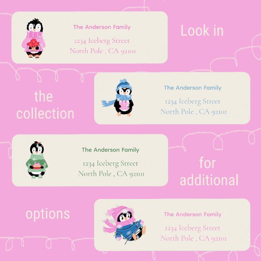 Silly Penguin Entangled in Christmas Lights