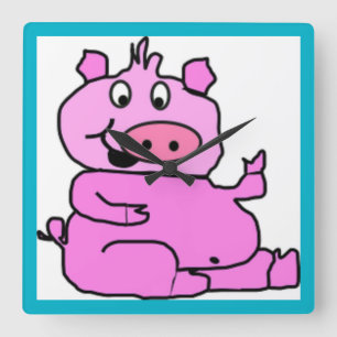 SILLY PIGGY QUADRATISCHE WANDUHR