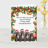 Silly puppies holiday card karte (Gelbe Blume)