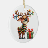 Silly Reindeer Keramik Ornament (Rechts)
