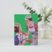 Silly Salad Hats collage Postkarte (Stehend Vorderseite)