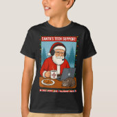 Silly Santa Rebooting s Support Tech T-Shirt (Vorderseite)