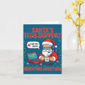 Silly Santa Rebooting Support Engineer s Tech Karte (Gelbe Blume)