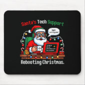 Silly Santa s Support Tech Rebooting IT Computer Mousepad (Vorne)