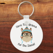 Silly Save The Drama For The Llama Keychain Schlüsselanhänger (Vorderseite)