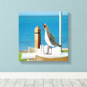 Silly Seagull Leinwanddruck (Insitu (Holzboden))