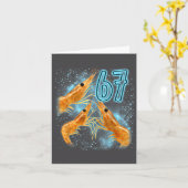 Silly Seven Six Sarcastic Lover Shrimp 67 Seafood Karte (Gelbe Blume)