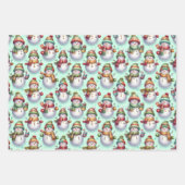Silly Snowmen Geschenkpapier Set (Vorderseite)