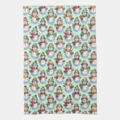 Silly Snowmen Geschirrtuch (Vertikal)