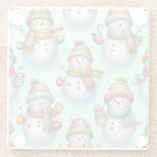 Silly Snowmen Glasuntersetzer (Rückseite)