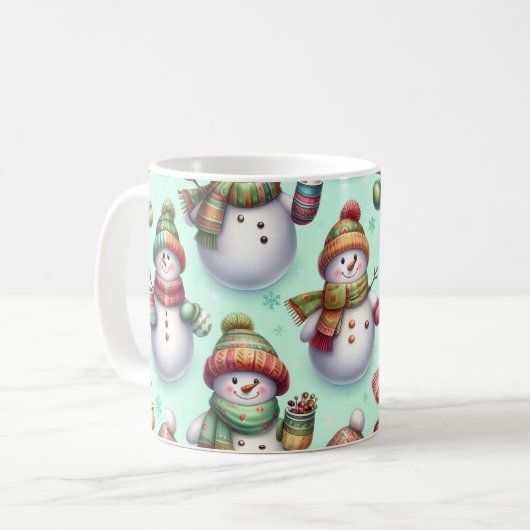 Silly Snowmen Kaffeetasse (Vorderseite Links)