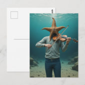 Silly Starfish Making Music Postkarte (Vorne/Hinten)