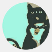 SillyKitty-Aufkleber Runder Aufkleber (Vorderseite)