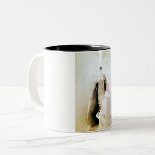 Silmarillion Fingolfin und Morgoth   Zweifarbige Tasse (Vorderseite Links)