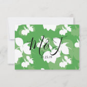 Silo Lemon Limon-nahtlose Grün-Muster Hochzeit Einladung (Rückseite)