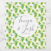 Silo Lemon und Limes Yellow Green Wedding Weinetikett (Einzelnes Label)