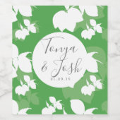 Silo Lemon und Limon-gelbe graue Hochzeit Weinetikett (Einzelnes Label)