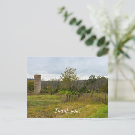 Silo Stands Postkarte (Stehend Vorderseite)